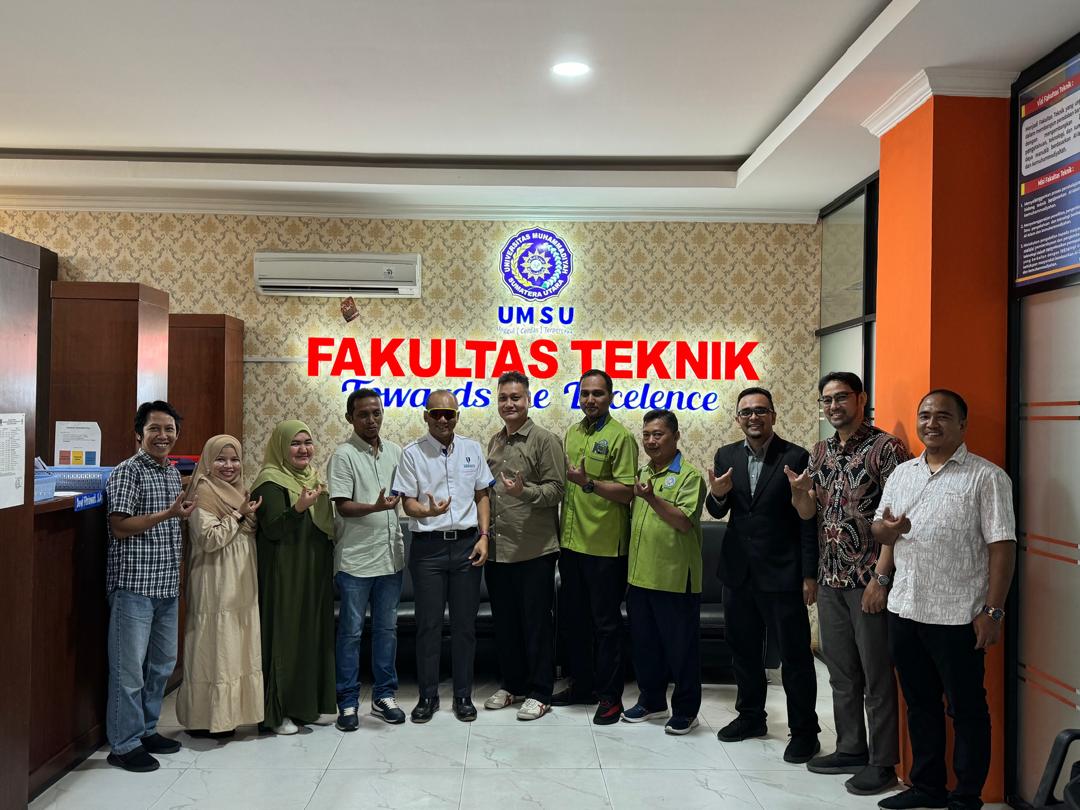 Lawatan untuk Fakulti Kejuruteraan dan Pusat Kecemerlangan Penyelidikan dari FTKA dan Jabatan Pendaftar UMPSA di Universitas Muhammadiyah Sumatera Utara, Indonesia pada 19 Jun 2024